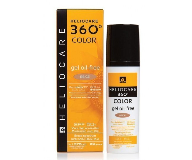 Heliocare 360º Color Gel Oil-Free Beige Sunscreen SPF 50+ – Тональный солнцезащитный гель с SPF 50+ (Бежевый) 50мл