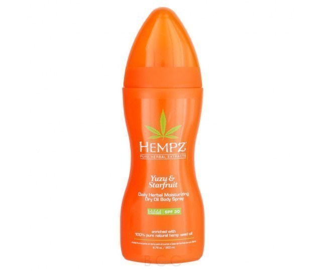 Hempz Yuzu & Starfruit Daily Herbal Moisturizing Dry Oil Body Spray SPF 30 Масло-спрей солнцезащитное увлажняющее для тела Юдзу и Карамбола SPF 30 200мл