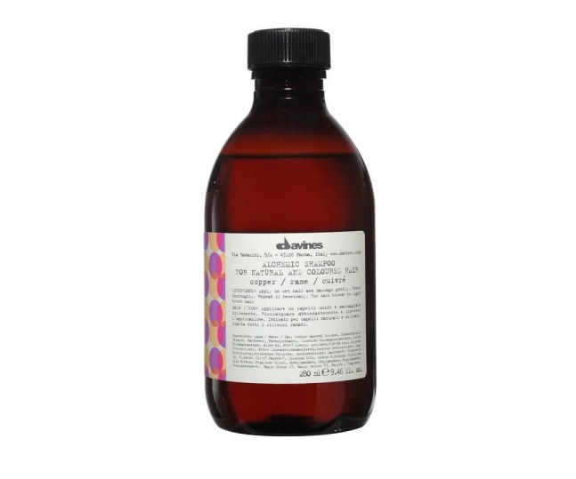 Davines ALCHEMIC SHAMPOO for natural and coloured hair Шампунь "АЛХИМИК" для натуральных и окрашенных волос (медный) 280 мл