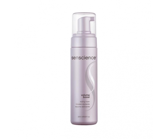 SENSCIENCE Shiseido Volume boost styling foam Пена для придания объема и укладки мягких/тонких волос средней фиксации 200 мл