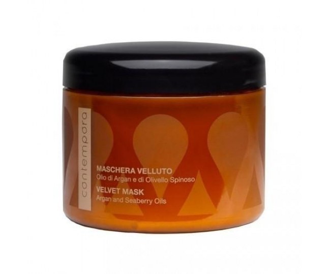 BAREX Maschera Velluto Olio Di Argan E Di Olivello Spinoso Разглаживающая маска «Сияющий бархат» - Аргановое Масло и Масло Облепихи 500мл
