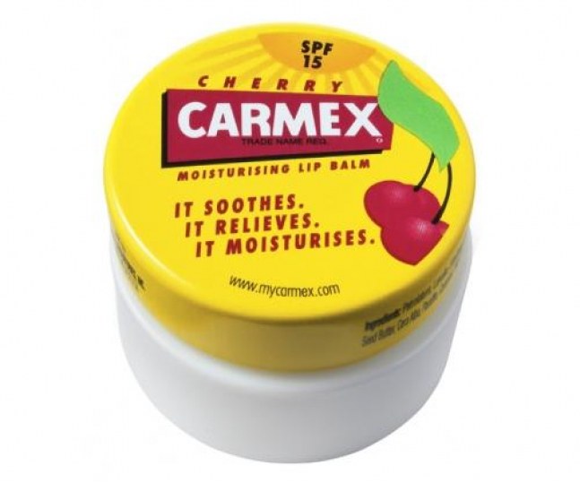 CARMEX Бальзам для губ  с ароматом вишни с защитой от воздействия ультрафиолета SPF15, баночка в блистере 7,5г