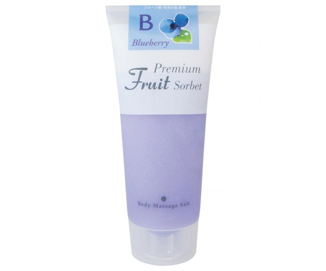 COSMEPRO Premium Fruit Sorbet Body Massage Blueberry Премиальный фруктовый скраб-сорбет для тела на основе соли Черника 500г