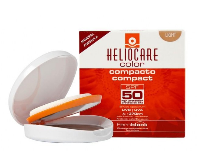 Heliocare Color Compact SPF 50 Sunscreen Крем-пудра компактная минеральная с SPF 50 для сухой и нормальной кожи (Light) 10г