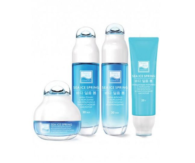 Набор увлажняющих средств "Sea Ice Spring" 4 шага Beauty Style