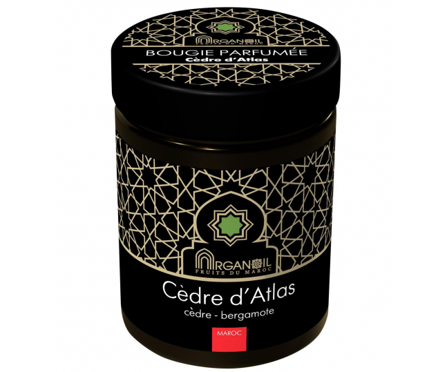 Ароматическая свеча  "CÈDRE D`ATLAS" - Атласский кедр" (кедр-бергамот)160мл