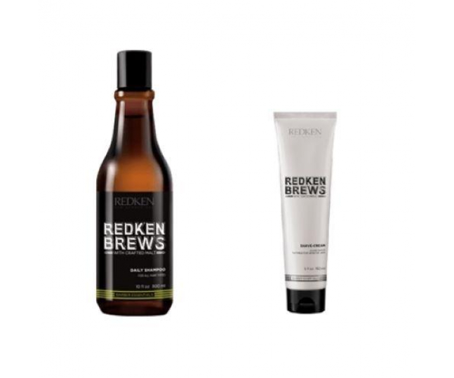 Набор RD REDKEN BREWS 2020 (Шампунь+ Крем д/бритья+несессер в подарок)