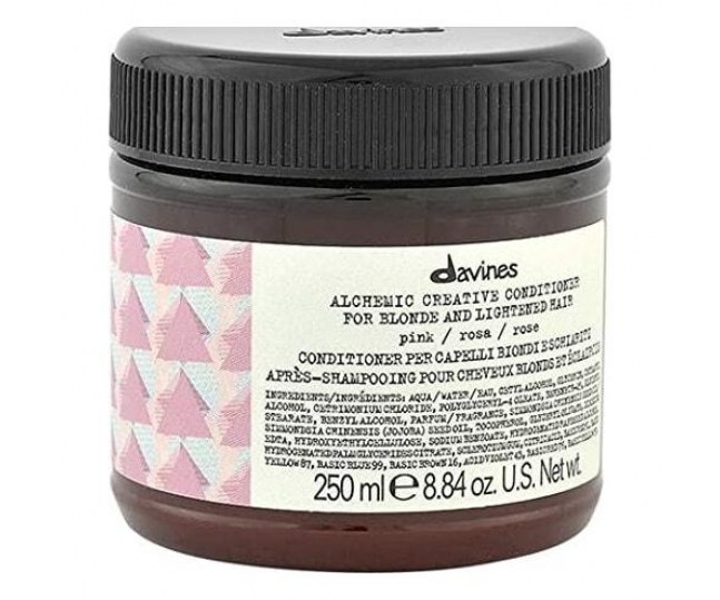 Davines Alchemic System: Креативный кондиционер "Алхимик" для осветленных и натуральных блондов оттенок "розовый", 250мл