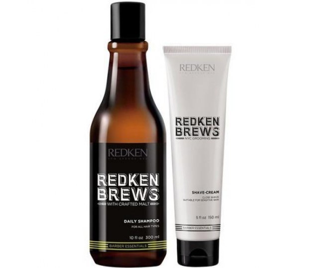 Набор REDKEN BREWS (Шампунь+ Крем д/бритья + несессер в подарок) 