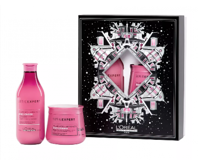 Новогодний набор Loreal Professionel Pro longer (Шампунь Serie Expert Pro Longer 300мл + Маска Serie Expert Pro Longer 250мл)