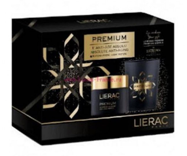LIERAC НАБОР Премиум Бархат крем 50мл + свеча Эстебан