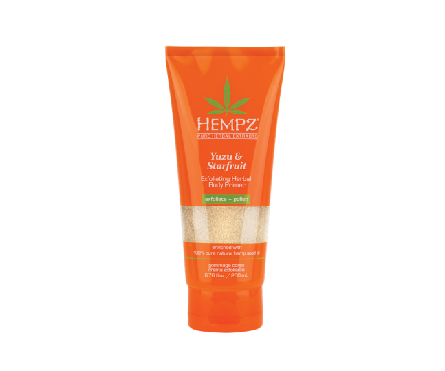Скраб подготавливающий перед загаром  Юдзу и Карамбола Yuzu & Starfruit Exfoliating Herbal Body Primer 200мл