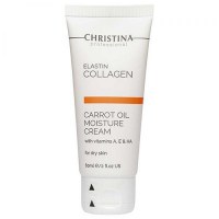 CHRISTINA Elastin Collagen Carrot Oil Moisture Cream Увлажняющий крем с морковным маслом, коллагеном и эластином для сухой кожи 60 ml