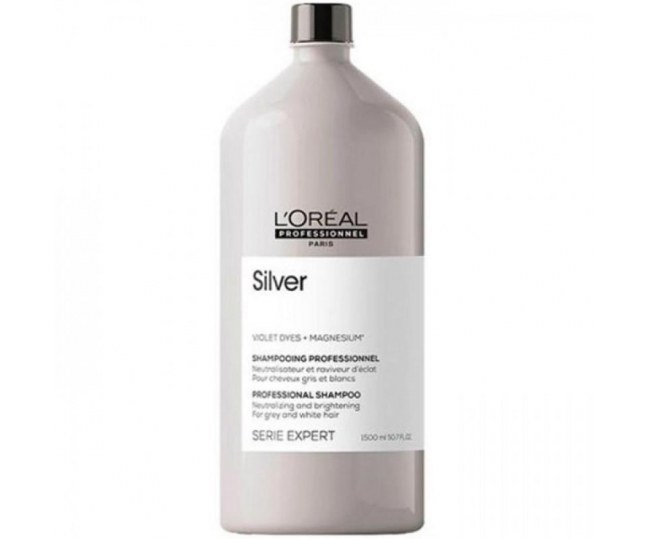 Шампунь для нейтрализации желтизны осветленных и седых волос Silver 1500мл