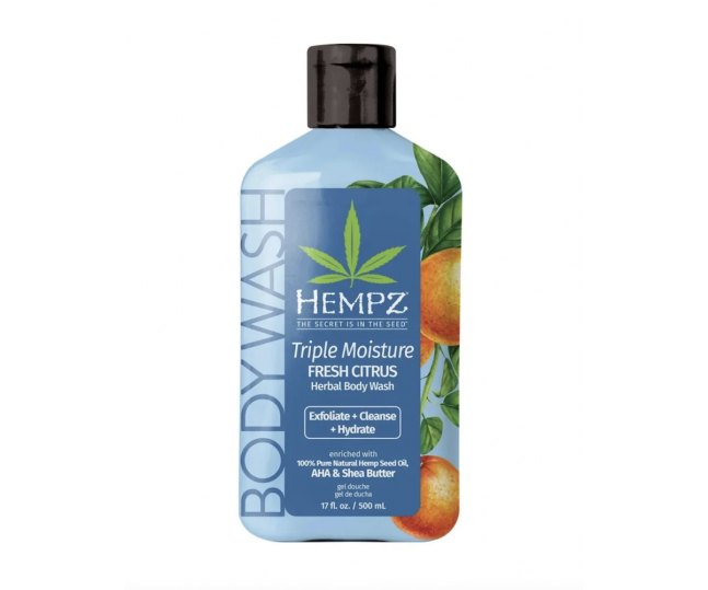 Hempz Гель для душа Тройное увлажнение Triple Moisture Fresh Citrus Herbal Body Wash 500мл