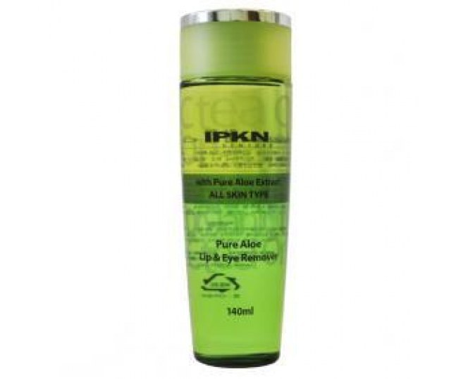 "IPKN NEWYORK " Двухфазная жидкость для снятия макияжа с губ и глаз с экстрактом алоэ 140 мл