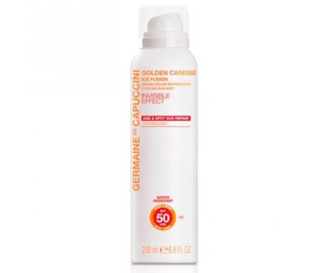 Golden Caresse Ice Fusion-Cooling Sun Mist - Охлаждающая солнцезащитная дымка SPF 50 200мл