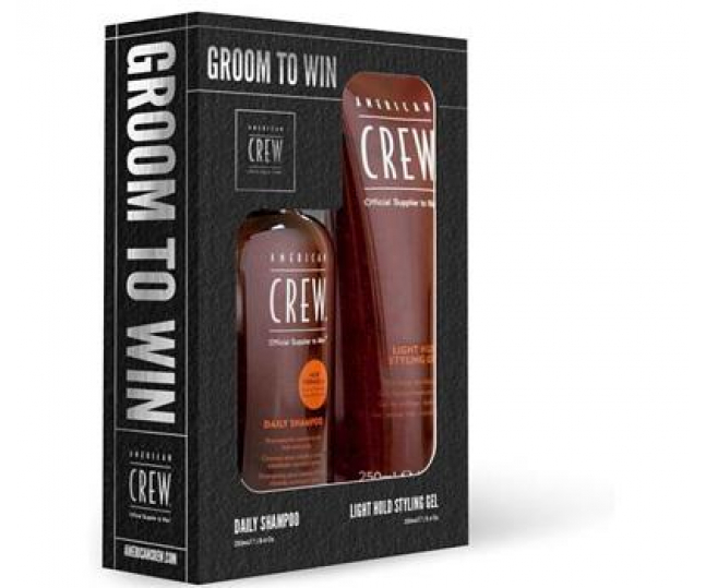 Подарочный набор American Crew (Шампунь Daily 250мл+Гель слабой фиксации Light Hold Styling Gel 250мл)