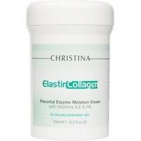 CHRISTINA Elastin Collagen Placental Enzyme Moisture Cream Увлажняющий крем с плацентой, энзимами, коллагеном и эластином для жирной и комбинированной кожи 250 ml