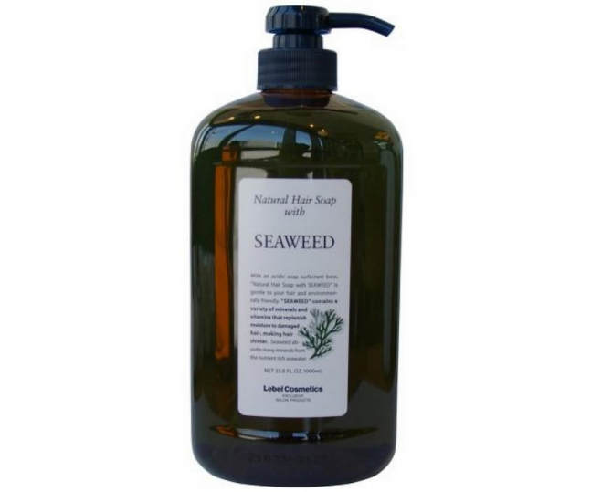 LEBEL Cosmetics SEAWEED Лечебный шампунь для поврежденных волос с морскими водорослями, 1000 мл