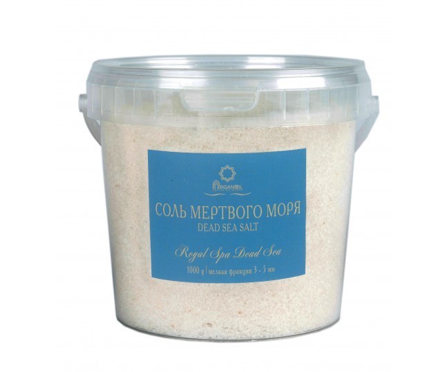 Минеральная соль Мертвого моря DEAD SEA SALT (Иордания), мелкая фракция 3-5мм 1000г