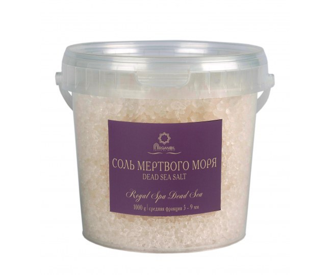 Минеральная соль Мертвого моря DEAD SEA SALT (Иордания), средняя фракция 5-9мм 1000г