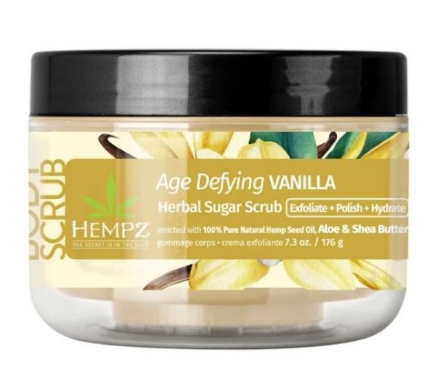Скраб сахарный для тела Антивозрастной / Hempz Age Defying Vanilla Herbal Sugar Scrub 176г