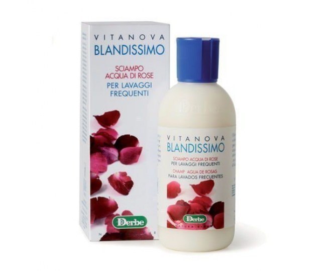 DERBE BLANDISSIMO-Шампунь с розовой водой "Derbe" для тонких и жирных волос 200мл