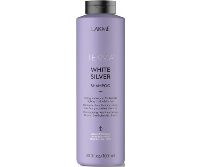 White Silver shampoo Тонирующий шампунь для нейтрализации желтого оттенка волос 1000 мл