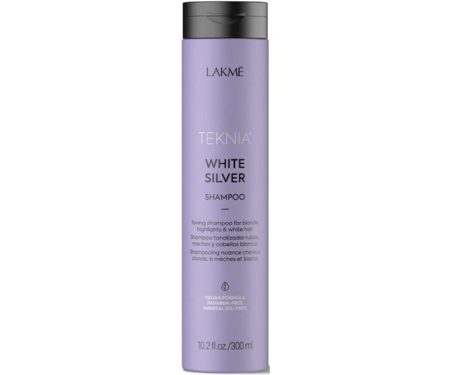 White Silver shampoo Тонирующий шампунь для нейтрализации желтого оттенка волос 300 мл