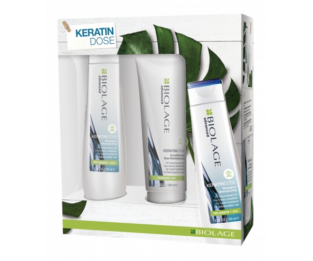 Biolage KeratinDose Набор для укрепления волос (Шампунь 250мл + Кондиционер 200мл)