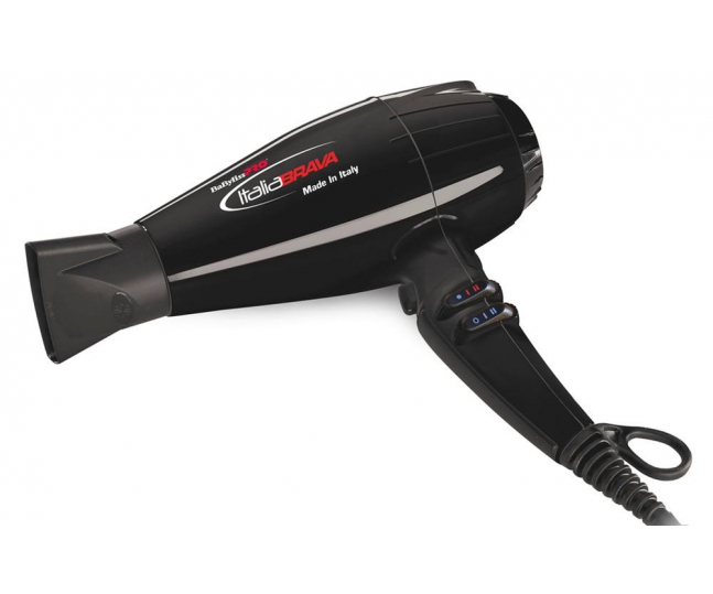 Фен Italia Brava 2400W с бесколлекторным мотором с электронным управлением (черный)