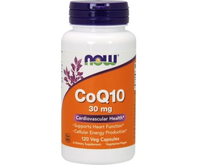 NOW CoQ10 30mg Коэнзим Q10 30мг 120 вег капс