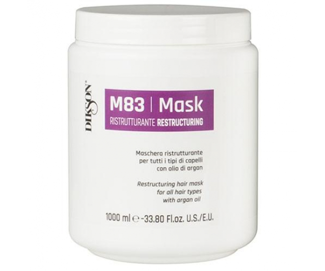 Mask Ristrutturante M83  Восстанавливающая маска для всех типов волос с аргановым маслом 1000мл		