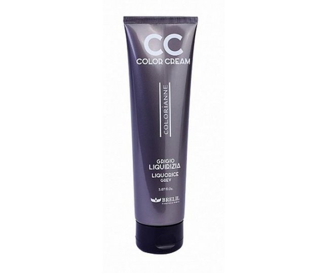 BRELIL CC Color Cream Колорирующий крем для волос "Лакрица" (Серый) 150 мл