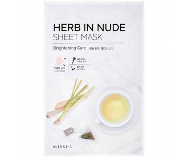 Herb In Nude Sheet Mask Brightening Care Маска для лица 1шт