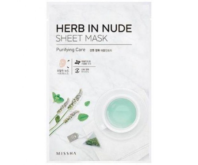 Herb In Nude Sheet Mask Purifying Care Маска для лица 1шт