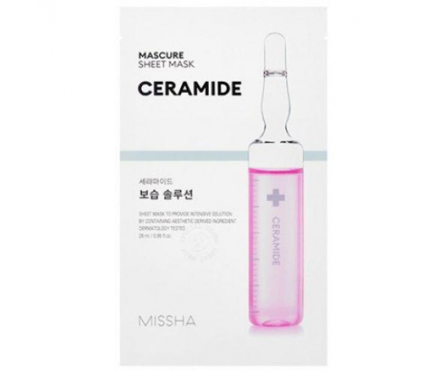 Mascure Moisture Barrier Solution Sheet Mask Маска для лица увлажняющая устраняющая шелушения 1шт