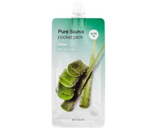Pure Source Pocket Pack Aloe Маска для лица ночная увлажняющая 10мл