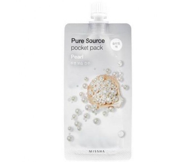 Pure Source Pocket Pack Pearl Маска для лица  с экстрактом жемчуга 10мл