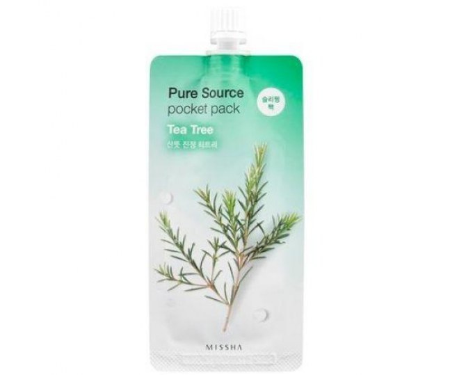 Pure Source Pocket Pack Tea Tree Маска для лица на основе чайного дерева 10мл 