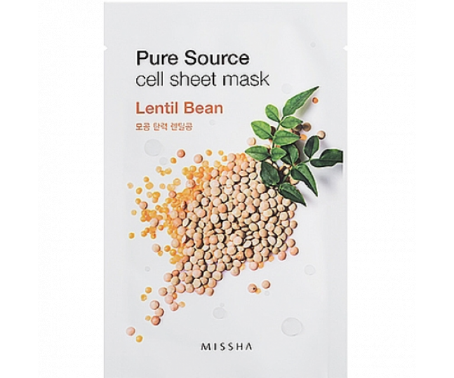 Pure Source Cell Sheet Mask Lentils Увлажняющая маска для лица 1шт