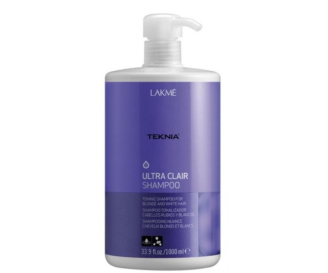 LAKME TEKNIA Ultra Clair Shampoo Шампунь тонирующий для светлых оттенков волос 1000 мл