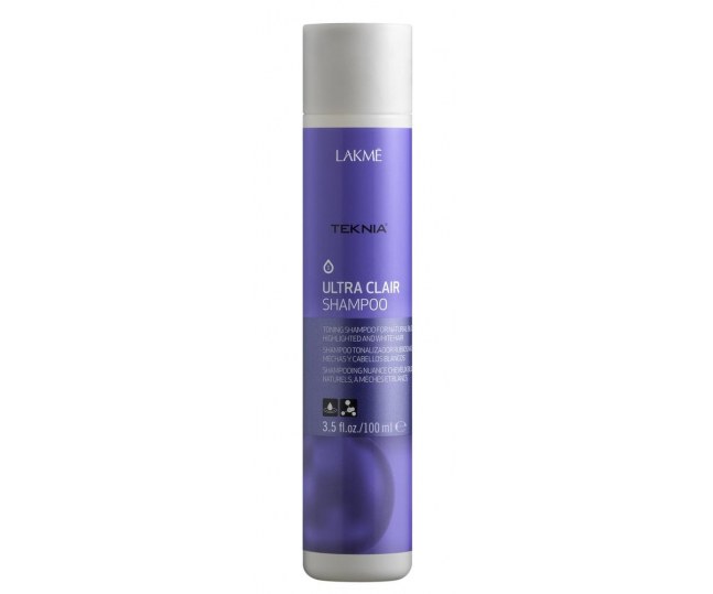 LAKME TEKNIA Ultra Clair Shampoo Шампунь тонирующий для светлых оттенков волос 100 мл