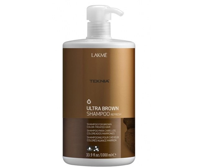 LAKME TEKNIA Ultra Brown Shampoo - Шампунь для поддержания оттенка окрашенных волос Коричневый 1000 мл