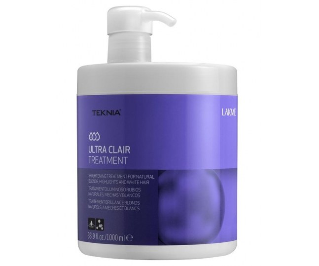 LAKME TEKNIA Ultra Clair Treatment - Средство придающее блеск светлым оттенкам волос 1000 мл