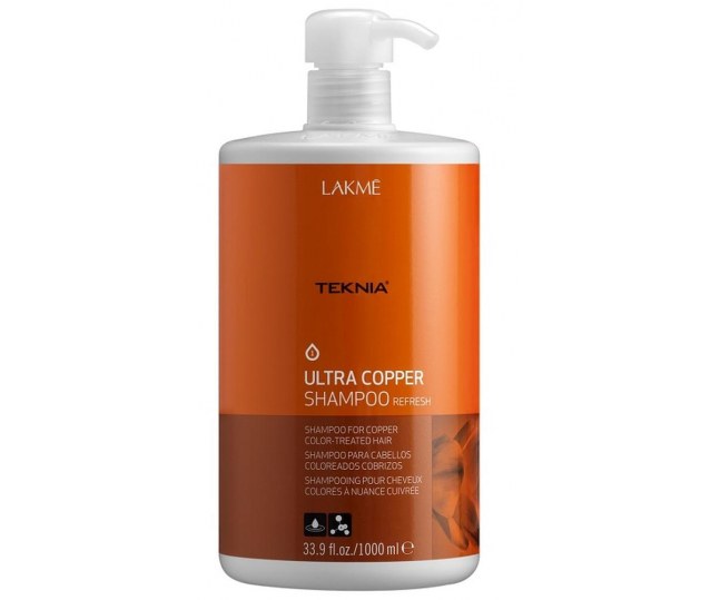 LAKME TEKNIA Ultra Copper Shampoo - Шампунь для поддержания оттенка окрашенных волос Медный 1000 мл