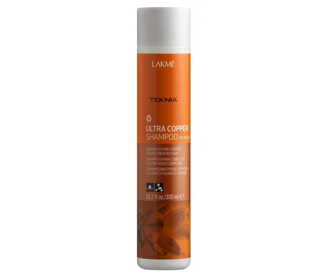 LAKME TEKNIA Ultra Copper Shampoo - Шампунь для поддержания оттенка окрашенных волос Медный 300 мл