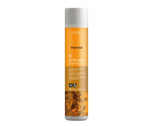 LAKME TEKNIA Ultra Gold Shampoo - Шампунь для поддержания оттенка окрашенных волос "Золотистый" 300 мл