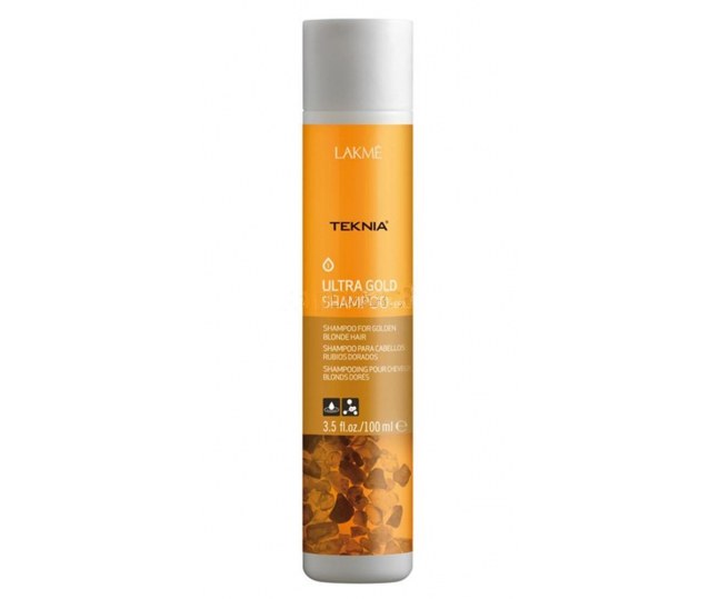 LAKME TEKNIA Ultra Gold Shampoo - Шампунь для поддержания оттенка окрашенных волос "Золотистый" 100 мл